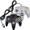 thumbnail image 2 of Restored Nintendo 64 N64 Game System with 2 Pack Retrofam N64 Controller Black & Gray (Refurbished), 2 of 5