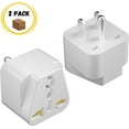 thumbnail image 2 of Universal to American Outlet Plug Adapter, 2 Pack, Canada Universal Travel Plug Adapter, 2 pc, UK to US Adapter, US Plug Adapter, US Travel Adapter, Plug Converter, Universal Travel Adapter, 2 of 8