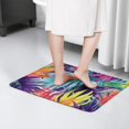 thumbnail image 4 of Colorful Tropical Leaf Pattern Flannel Non Slip Door Rugs,Washable Door Mats Indoor,Decorative Door Mats,Dirt-Resistant and Absorbent Doormat for Entrance,Bedroom,Kitchen,Bathroom,23.5x16in(60x40cm), 4 of 5