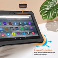 thumbnail image 4 of Epicgadget Fire 7 Silicone Case + 2PCS Glass Screen Protector for Amazon Fire 7 inch Tablet (12th Generation, 2022 Release) -Soft Lightweight Shockproof Black Cover with 2PCS Tempered Screen Protector, 4 of 6