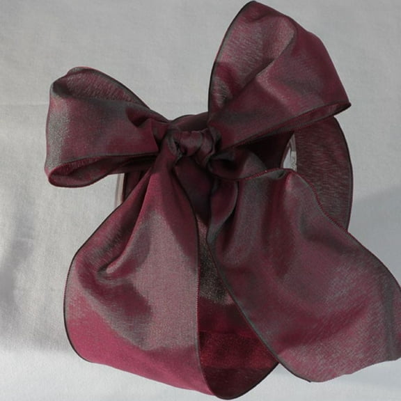 The Ribbon People Burgundy Red Solid Wired Edge Ribbon 2.6" x 27 Yards
