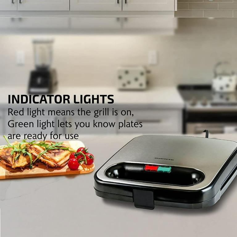 Electric Sandwich Maker with Non-Stick Plates, Indicator Lights, Cool Touch Handle, Easy to Clean and Store, Perfect for Cooking Breakfast, Cheese, Tuna Melts Snacks, Black GPS401B - Walmart.com