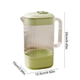 thumbnail image 3 of weibbin Cold Water Pitcher Plastic Striped Transparent Cool Tea Kettle for Restaurant Hot Cold Milk 2300ml, 3 of 6
