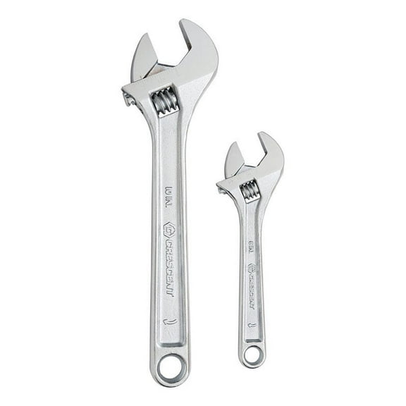 Crescent 6 and 10 in. L Metric and SAE Adjustable Wrench Set 2 pc.