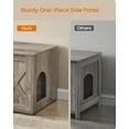 thumbnail image 4 of Cat Litter Box Enclosure, Litter Box Furniture Hidden, Indoor Cat House, End Table, 27.6 x 19.7 x 19.7 Inches, Heather Greige, 4 of 5