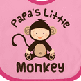 thumbnail image 4 of Inktastic Papas Little Monkey Boys Funny Boys or Girls Baby Bib, 4 of 4