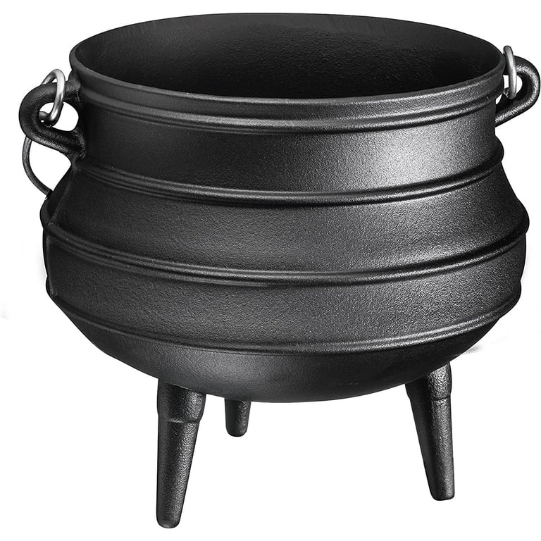 Pre-Seasoned Cauldron Cast Iron  8 Quarts - African Potjie Pot