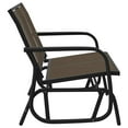 thumbnail image 2 of vidaXL Garden Glider Bench Brown120.5x76x86.5 cm Textilene&Steel, 2 of 5