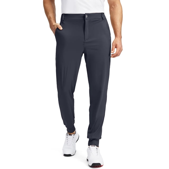 Pantalones deportivos de golf Soothfeel para hombre, gris oscuro, talla L