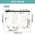 thumbnail image 3 of Rabbits Holding Carrots Leaves 3-Ring Binder Pouches A4 Size Zipper Pocket File Storage 2 Packs, 3 of 6