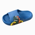 thumbnail image 3 of KPOPLK Kids Cloud Slides Boys Flip Flops Slip On Beach Sandals Youth Pool Shower Shoes EVA Summer Slippers Size 13,Blue, 3 of 5