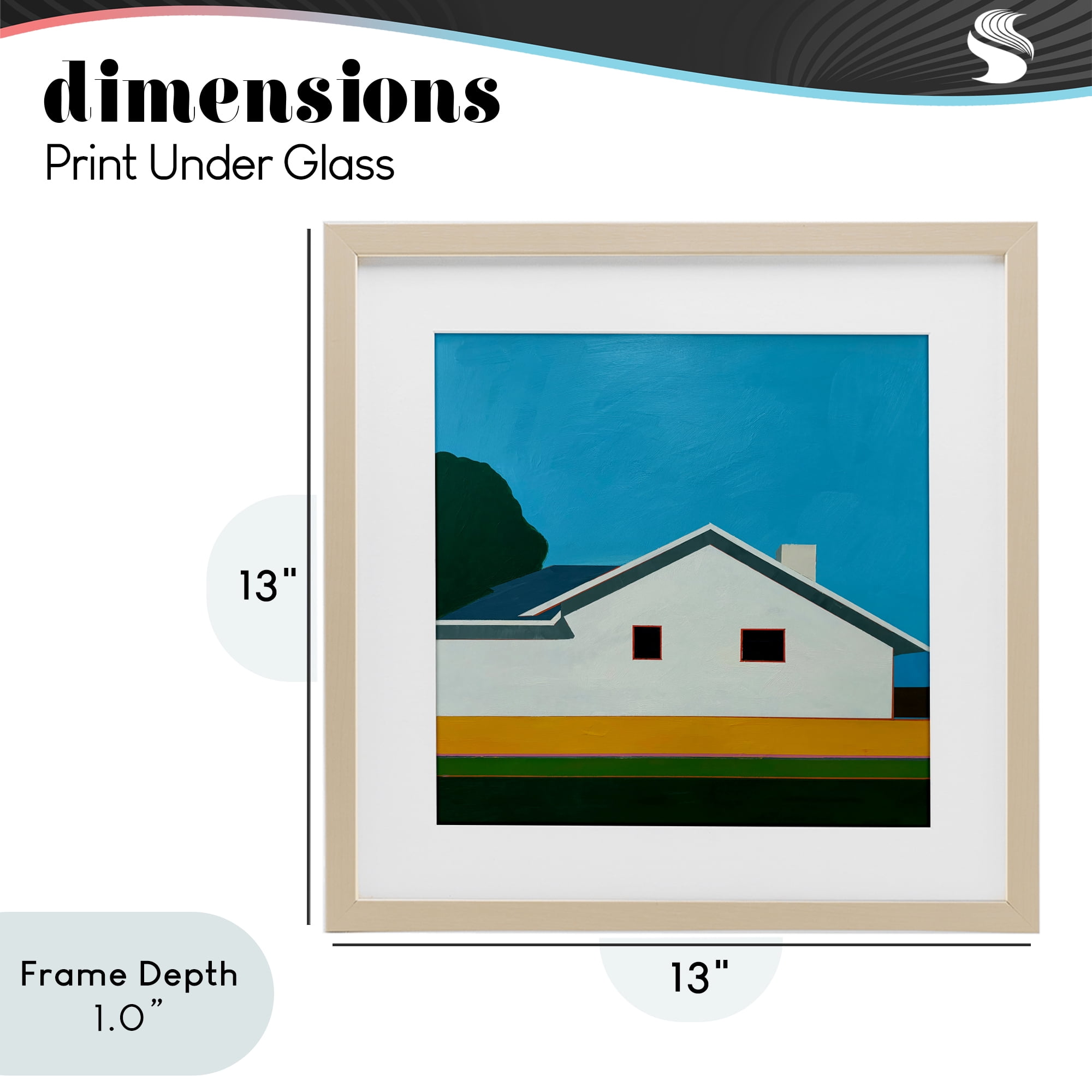 Stupell Industries Sunkissed Suburbia House Birch Framed Print Under Glass, design by Jan Weiss