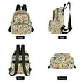 thumbnail image 4 of FORMRS Mini Backpack Purse for Women Quilted Travel Daypack Casual Shoulder Bag, Beige Cartoon Animals, 4 of 7
