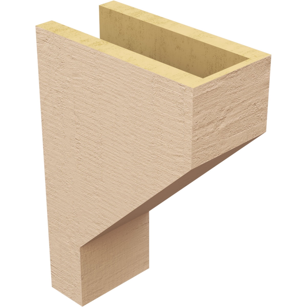 5"W x 10"D x 15"H Classic Clemmons Rough Cedar Woodgrain TimberThane Corbel, Primed Tan