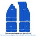 thumbnail image 2 of Volkswagen Beetle / Bug - Floor Mats - 1973-2003 Coupe Convertible - Black, 2 of 7