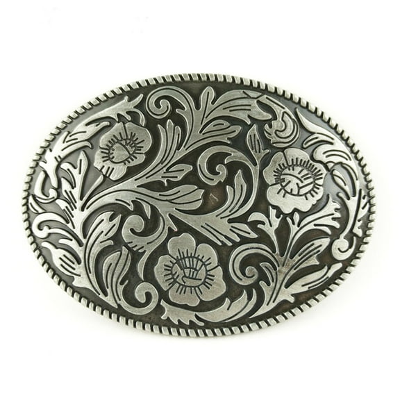 Yucurem Vintage Western Cowboy Floral Arabesque Belt Buckle Accessory for Men Women