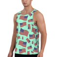 thumbnail image 2 of KLL Usa Flag Print Men's Muscle Gym Workout Stringer Tank Tops Bodybuilding Fitness T-Shirts Tank Tops Men-XX-Large, 2 of 7