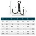 thumbnail image 3 of High Carbon Steel Trebles Hook with Blood Grooves Lures Fishing Tackle Fish Hook for Lake, River, 3 of 8