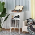 thumbnail image 4 of Record Player Stand with Storage - Mid-Century Modern Vinyl Record Holder, 4 of 8
