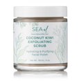 thumbnail image 1 of Sea El Coconut Kiwi Exfoliante facial exfoliante hidratante, calmante y purificante, antienvejecimiento, piedra pómez de bambú y té verde, limpiador facial exfoliante desintoxicante y esmalte para muj, 1 of 2