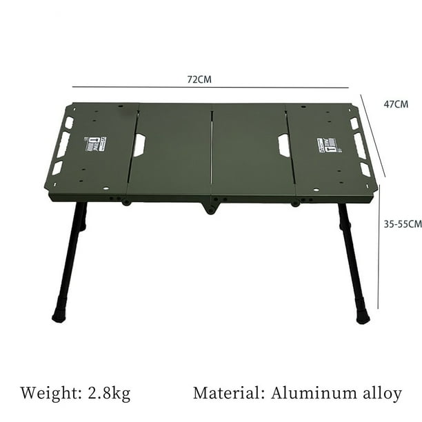 Mesa plegable para acampar, mesa portátil ligera de aleación de aluminio, estante de almacenamiento, estante lateral para horno, mesa de Camping, equipo de Camping fresco