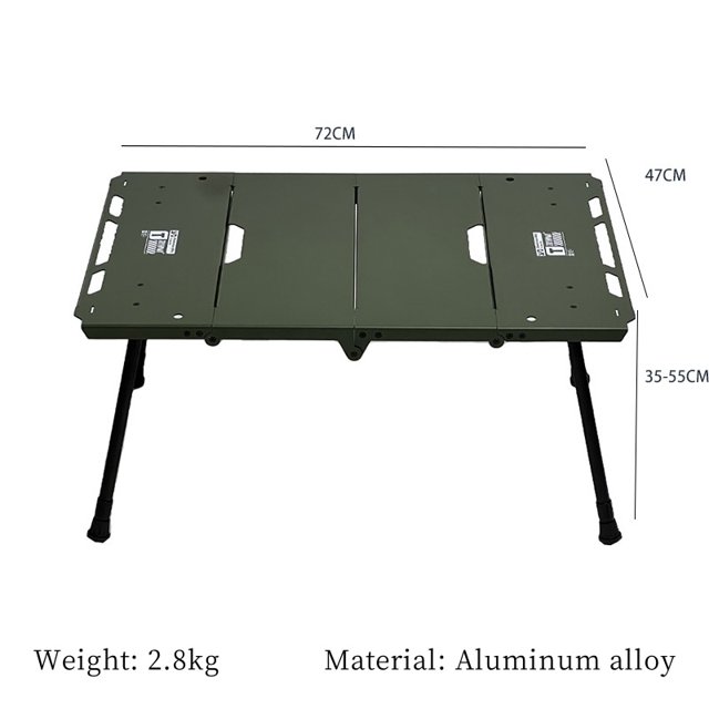 Mesa plegable para acampar, mesa portátil ligera de aleación de aluminio, estante de almacenamiento, estante lateral para horno, mesa de Camping, equipo de Camping fresco