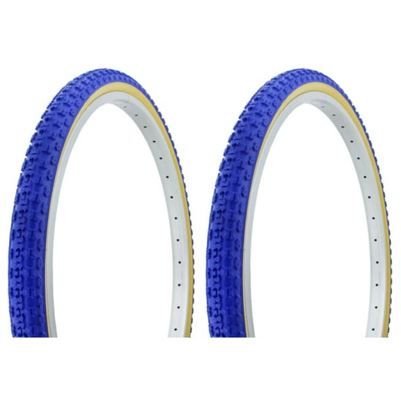 Tire set. 2 Tires. Two Tires Duro 26" x 1.75" Blue/Gum Side Wall HF-143G.