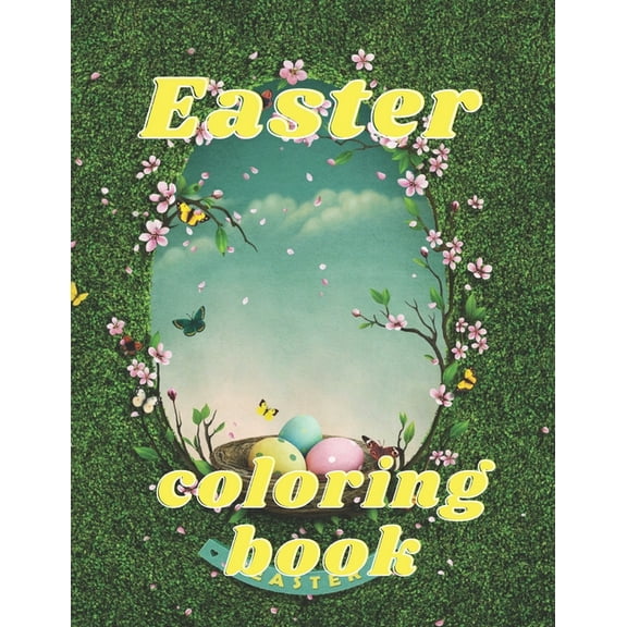Easter coloring book: A Coloring Book of 35 Unique Easter Coe Stress relief Book Designs Paperback (Paperback)