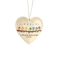 thumbnail image 3 of 2Pcs Heart Shaped White Acrylic Ornament, 3.15" Bible Verse Songbirds Hanging Sign Inspirational Religious Gifts Home Tree Decor, 3 of 7