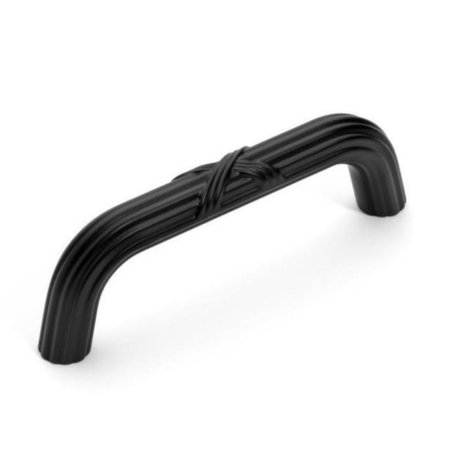 Dynasty Hardware P-2432-FB Super Saver Ribbon & Reed Cabinet Pull- Flat Black