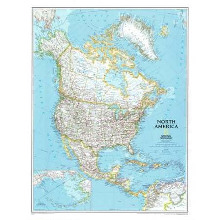 North America Political Map Poster