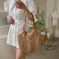 thumbnail image 3 of Kukuzhu Straw Beach Bag, Summer Straw Woven Tote Bag Beach Purse Weaving Shoulder Handbags for Vacation, 3 of 7
