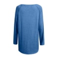 thumbnail image 5 of Pntutb moda mujer estampado manga larga cómodo transpirable cuello redondo tops Pntutb Pntutb-254, 5 of 5