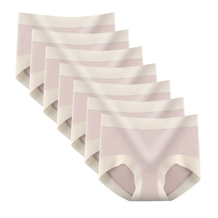 

XINSHIDE Ladies Patchwork Panties Beige Sexy Briefs 7-Pack Female Underpants