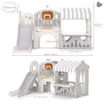thumbnail image 5 of YUFU 8 in 1 Toddler Slide Set, Kids Slide for Toddlers Age 1+, Toddler Climber Slide Play Set With Basketabll Hoop and Ball, Outdoor Indoor Playground for Toddlers 1-3（Grey+Playhouse）, 5 of 9