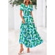 thumbnail image 4 of Vestido PRETTYGARDEN Verano 2025 Boho Floral Verde S, 4 of 4