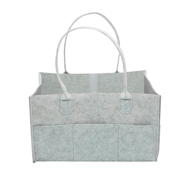 Sywqhk Bolsa De Pañales Multifunción Para Bebé, Cesta De Almacenamiento De Pañales De Fieltro, Bolso (Gris) Sywqhk Para estrenar