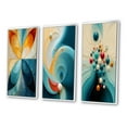 thumbnail image 3 of Designart "Circular Harmony Contemplating Divinity I" Modern Geometric Framed Wall Art Set Of 3 - Turquoise Abstract Frame Gallery Wall Set For Home Decor, 3 of 7