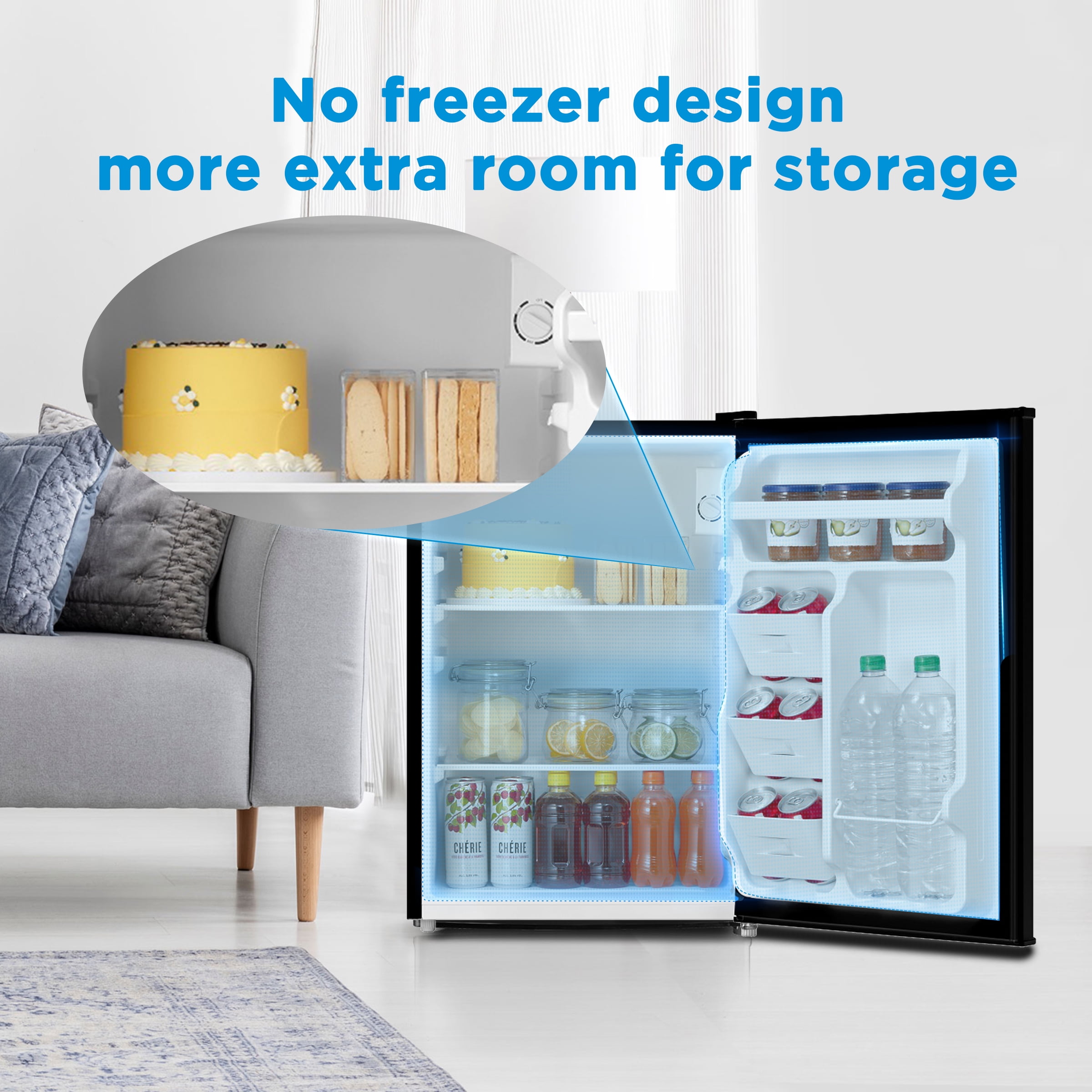 Mainstays 2.7 Cu Ft Single Door Refrigerator, Black, Compact Full-Size Fridge with Adjustable Shelves, Ideal for Apartment, Dorm & Office