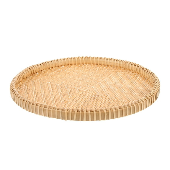 NIYANGLE Bamboo Woven Basket for Vegetables Home Use 1Pack 9.1X9.1X0.7In