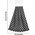 thumbnail image 3 of GZHJMY Black and White Polka Dot Kitchen Towels 2 Pcs, Soft Absorbent Hand Towels with Hanging Loop, Tie Towels for Bathroom Farmhouse Housewarming Decorative Towels, 3 of 7