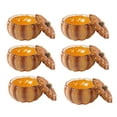 thumbnail image 2 of Ebros Home Kitchen Orange Ceramic Pumpkin Soup Or Dessert Bowl With Lid Set of 6, 2 of 9