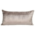 thumbnail image 2 of Taupe Quilted Velvet Lumbar Throw Pillow, 2 of 3