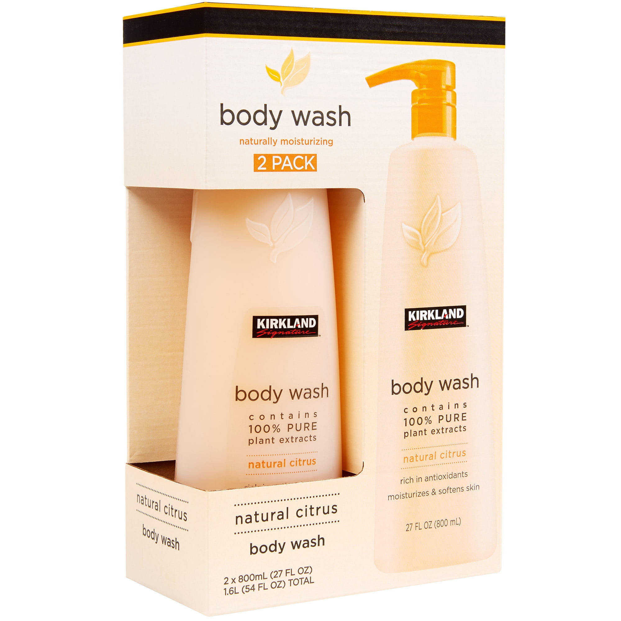 Kirkland Signature Natural Citrus Body Wash 2pack 27 oz. each