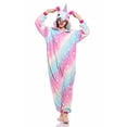 thumbnail image 1 of Kugurumi-Conjunto de Pijama de unicornio para mujer, ropa de dormir de franela con dibujos animados de Panda y Stitch, para Navidad e Invierno, 1 of 4