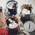 thumbnail image 6 of Champagnes Bucket Round Metal Ice Bucket with Shovel and Lid Drink Coolers Beverage Tub Wine Bucket Easy to Carrys, 6 of 14