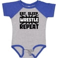 thumbnail image 3 of Inktastic Eat, Sleep, Wrestle, Repeat Boys or Girls Baby Bodysuit, 3 of 5