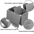 thumbnail image 3 of Caja de almacenamiento de juguetes Popoly, grande, con tapa, 62,5 x 33 x 40 cm, lino, gris, 3 of 7