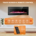 thumbnail image 4 of KISSAIR 50’’ 1500W Wall Mounted Recessed Electric Fireplace,12 Flame Color Modes,Touch Screen & Remote Control,Ultra Thin & Low Noise, 4 of 8