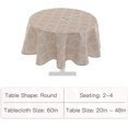 thumbnail image 2 of EWAYBY Round Tablecloth with Umbrella Hole and Zipper for Patio Garden (60" Round, Khaki), 2 of 6